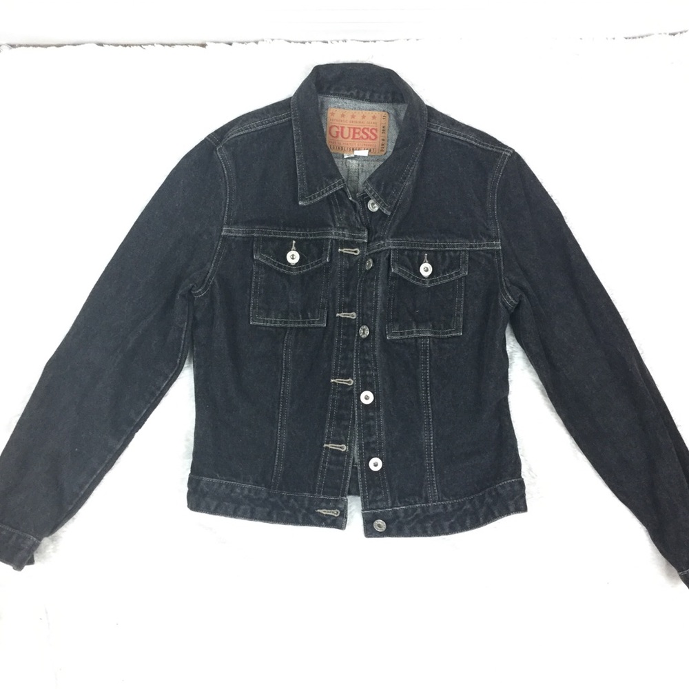 SOLD❌Guess dark wash denim jacket - Picture 1 of 7